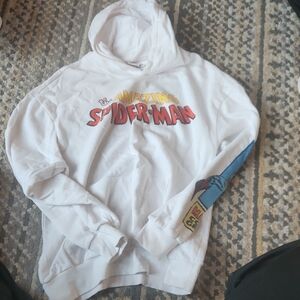 Marvel White Graphic Hoodie